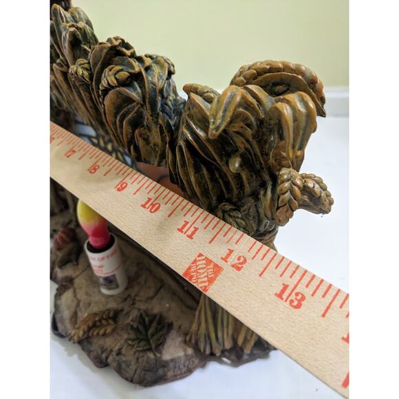 Stained Glass Lamp Light Harvest Welcome Scarecrow Autumn Fall Home Decor Vtg - Picture 6 of 9